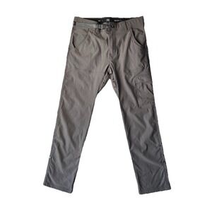 PrAna Pants Men's 32x29 Gray Zion Roll-Up Leg Camping Hiking Outdoors Gorpcore